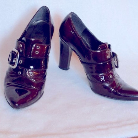 Patent Leather Brown Pump - Picture 1 of 5